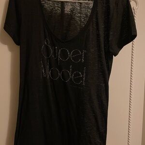 Victoria's Secret Super Model Essentials 'Super Model' T Shirt-Size Small